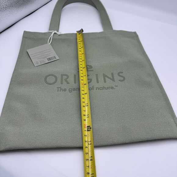 ORIGINS Olive Green Thick Canvas Reusable, Eco Friendly, Tote Bag - NWT - Picture 7 of 11